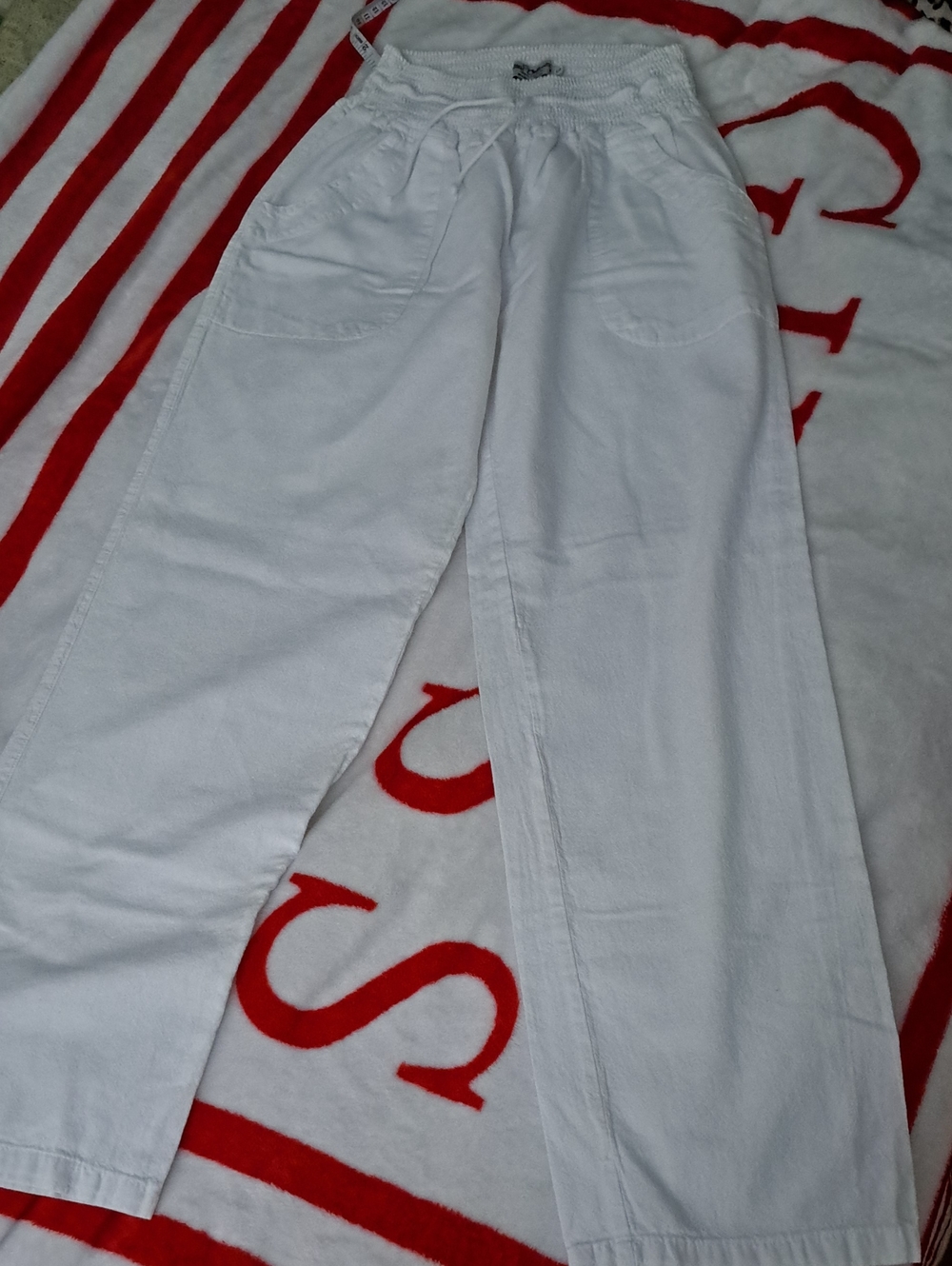 White Straight-Leg Women's Pants